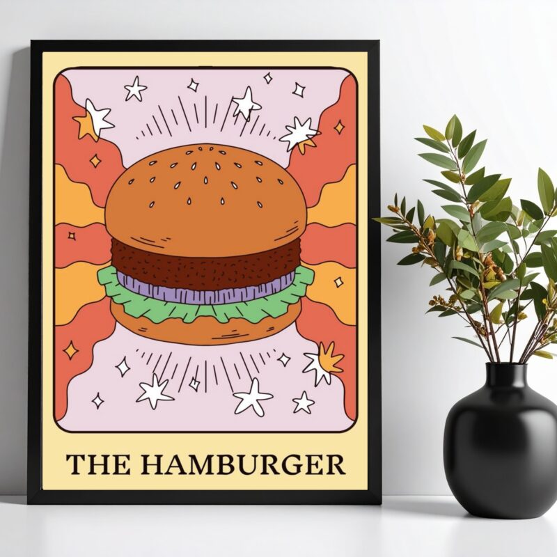 Quadro Decorativo Hamburguer - Carta Tarot