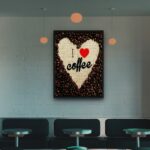 Quadro Decorativo I Love Coffee - 70x50 cm