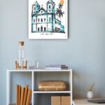 Quadro Decorativo Igreja do Bonfim Salvador - 70x50 cm
