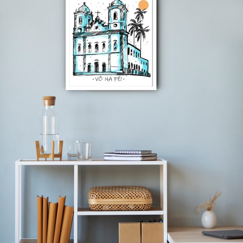 Quadro Decorativo Igreja do Bonfim Salvador - 70x50 cm