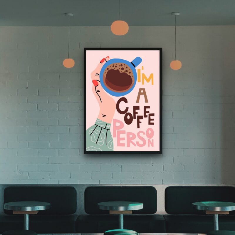 Quadro Decorativo I'm A Coffee Person - 70x50 cm