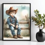 Quadro Decorativo Infantil Menino Cowboy