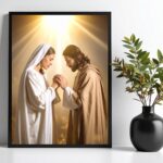 Quadro Decorativo Jesus e Maria Em Oração