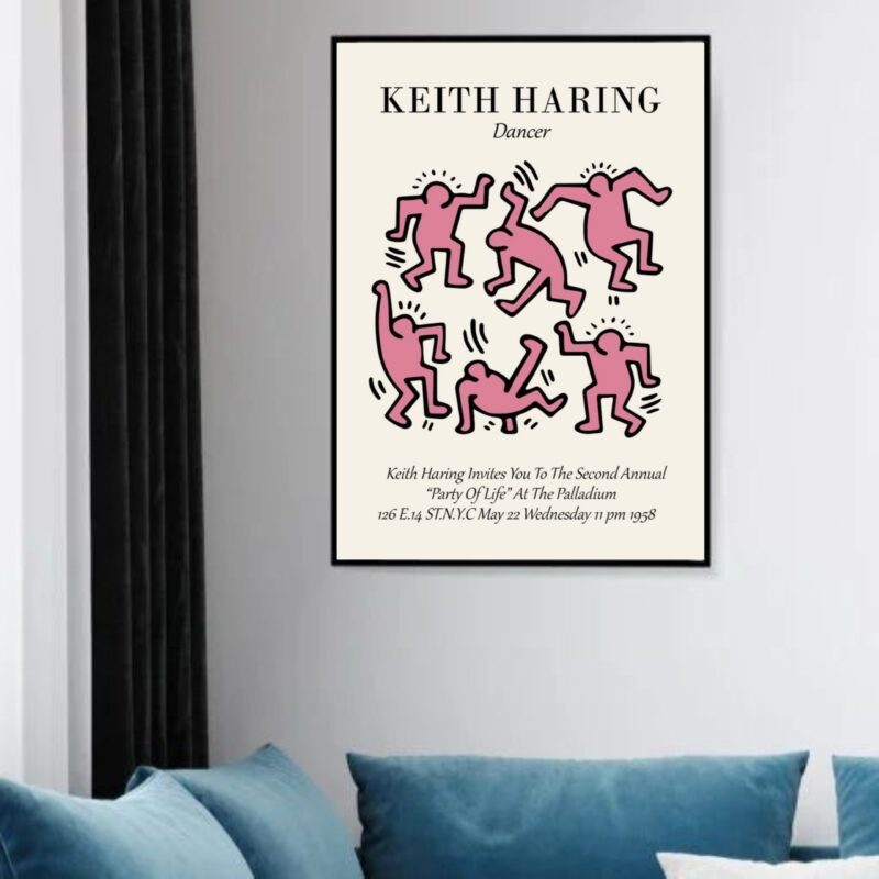 Quadro Decorativo Keith Haring Dancer - 70x50 cm