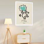 Quadro Decorativo Keith Haring Love Verde - 70x50 cm