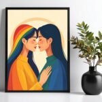 Quadro Decorativo LGBT - Amor Entre Mulheres