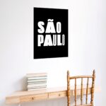 Quadro Decorativo Lettering São Paulo - 70x50 cm