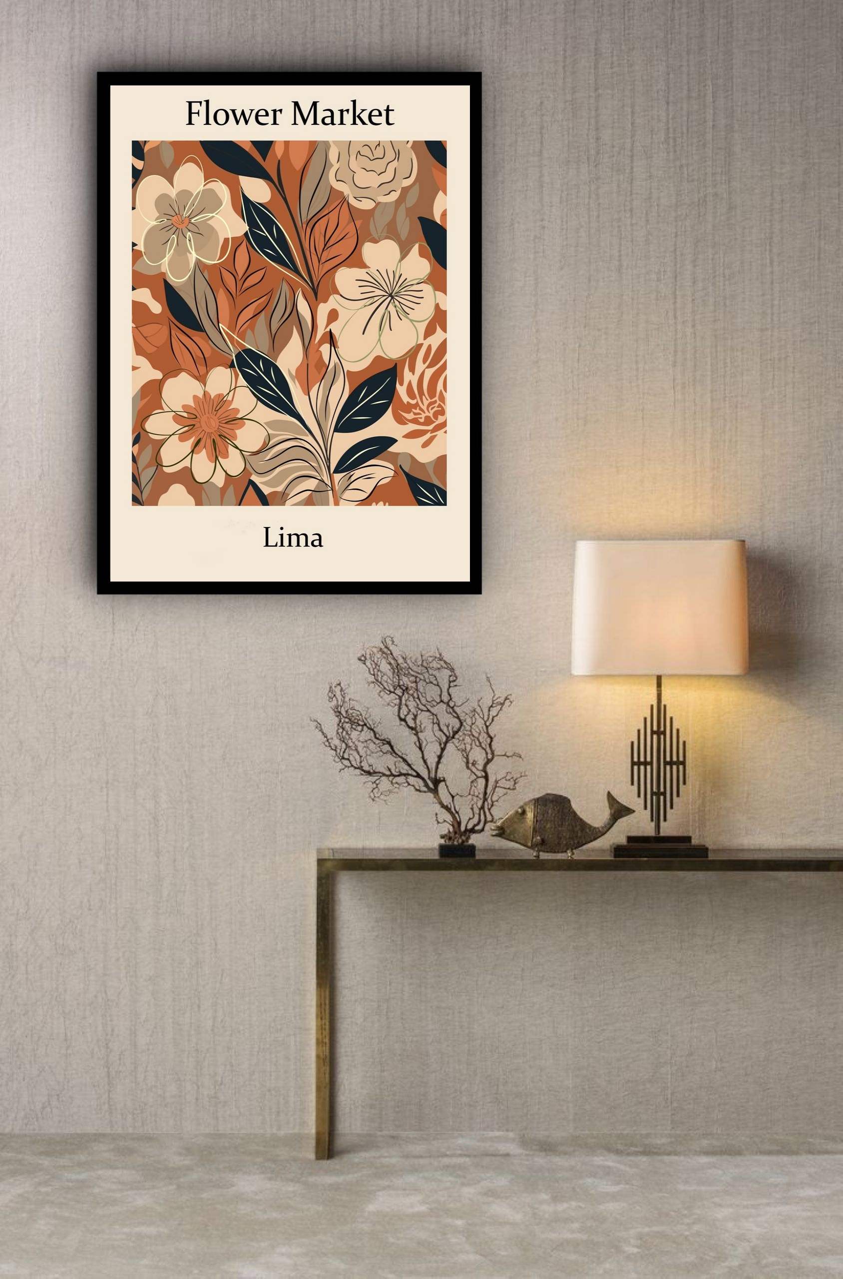 Quadro Decorativo Lima Flower Market - 70x50 cm
