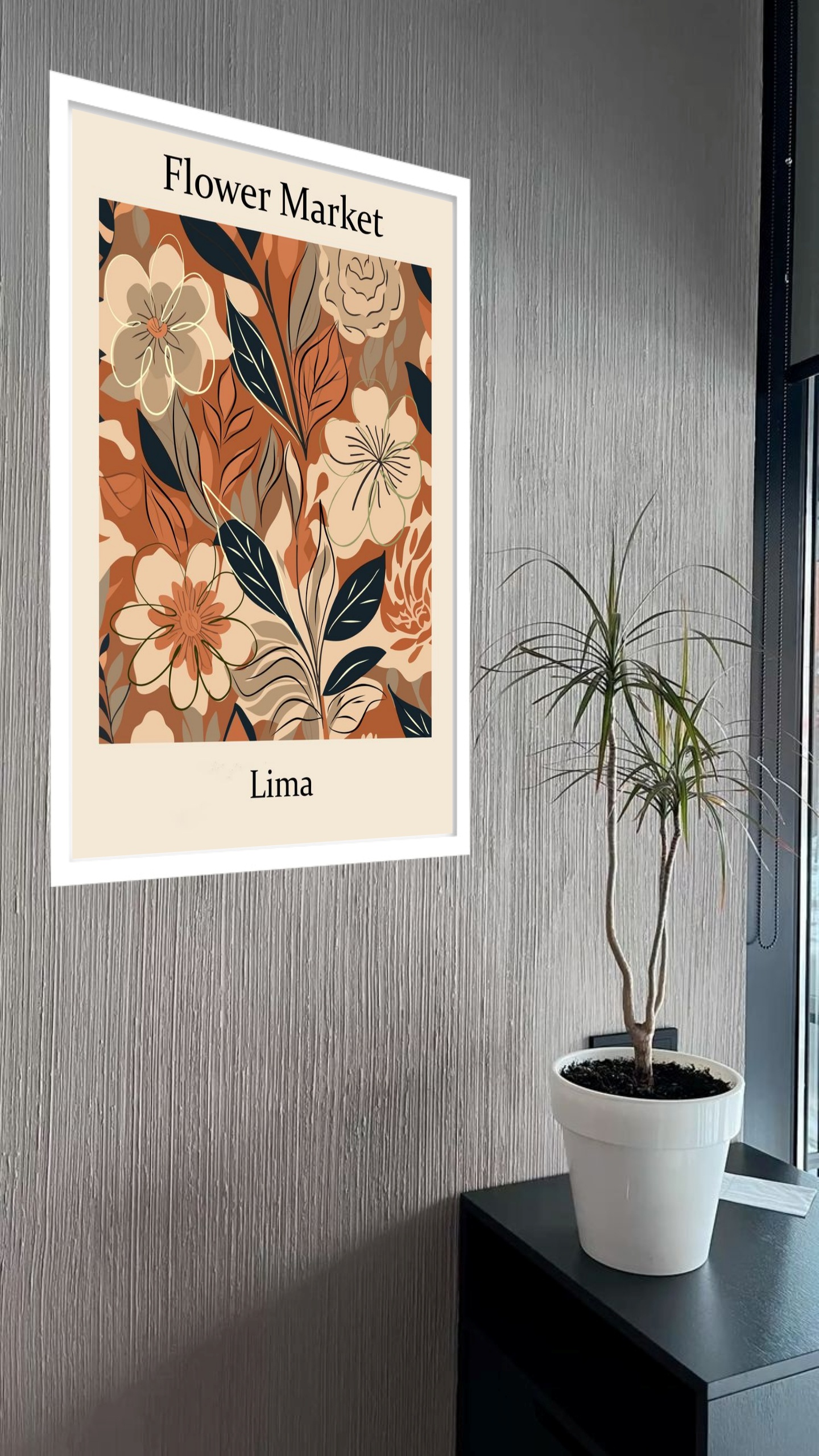 Quadro Decorativo Lima Flower Market - 70x50 cm