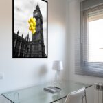 Quadro Decorativo Londres Balões Amarelos - 70x50 cm