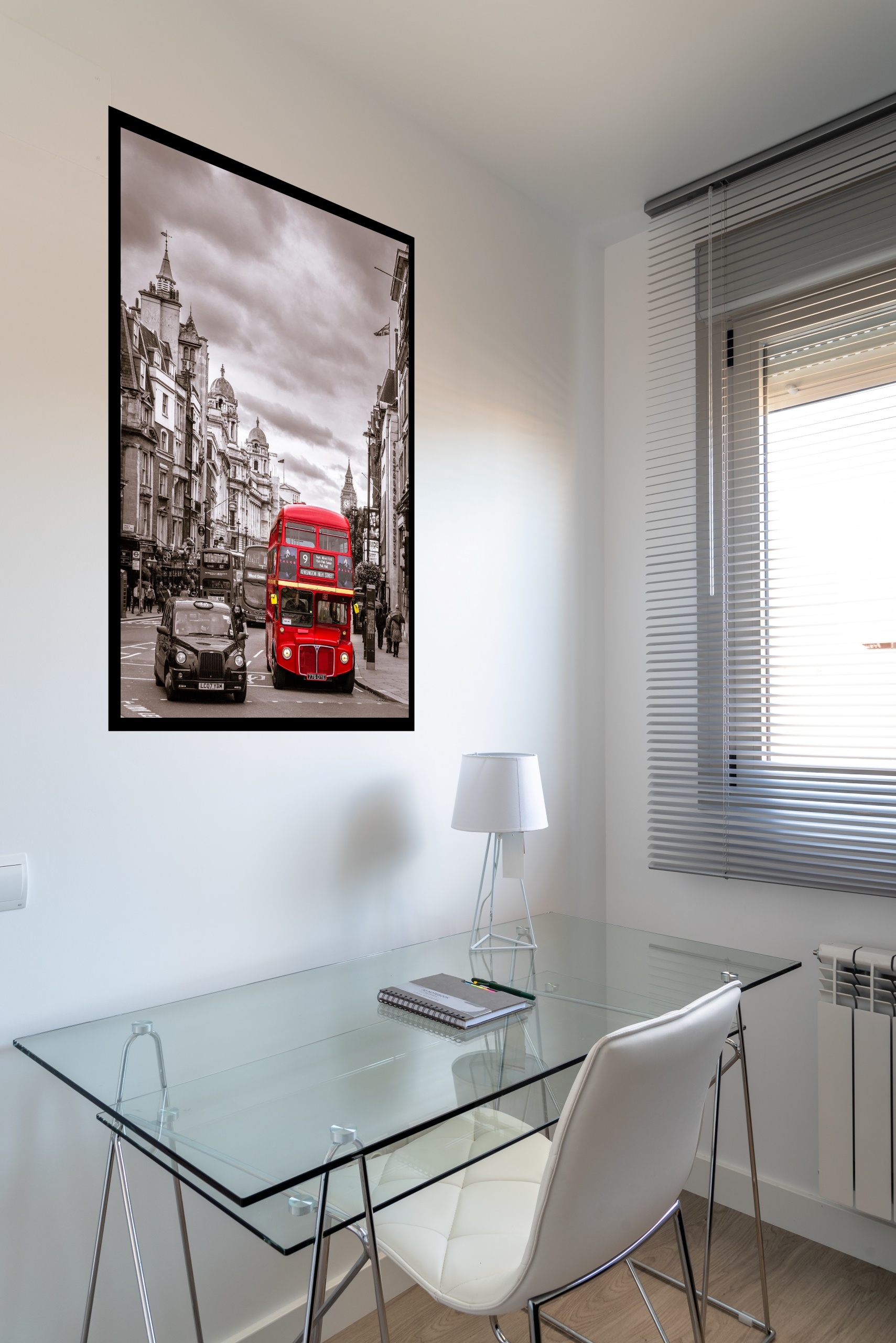 Quadro Decorativo Londres Bonde Vermelho - 70x50 cm