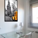 Quadro Decorativo Londres Carro Amarelo - 70x50 cm