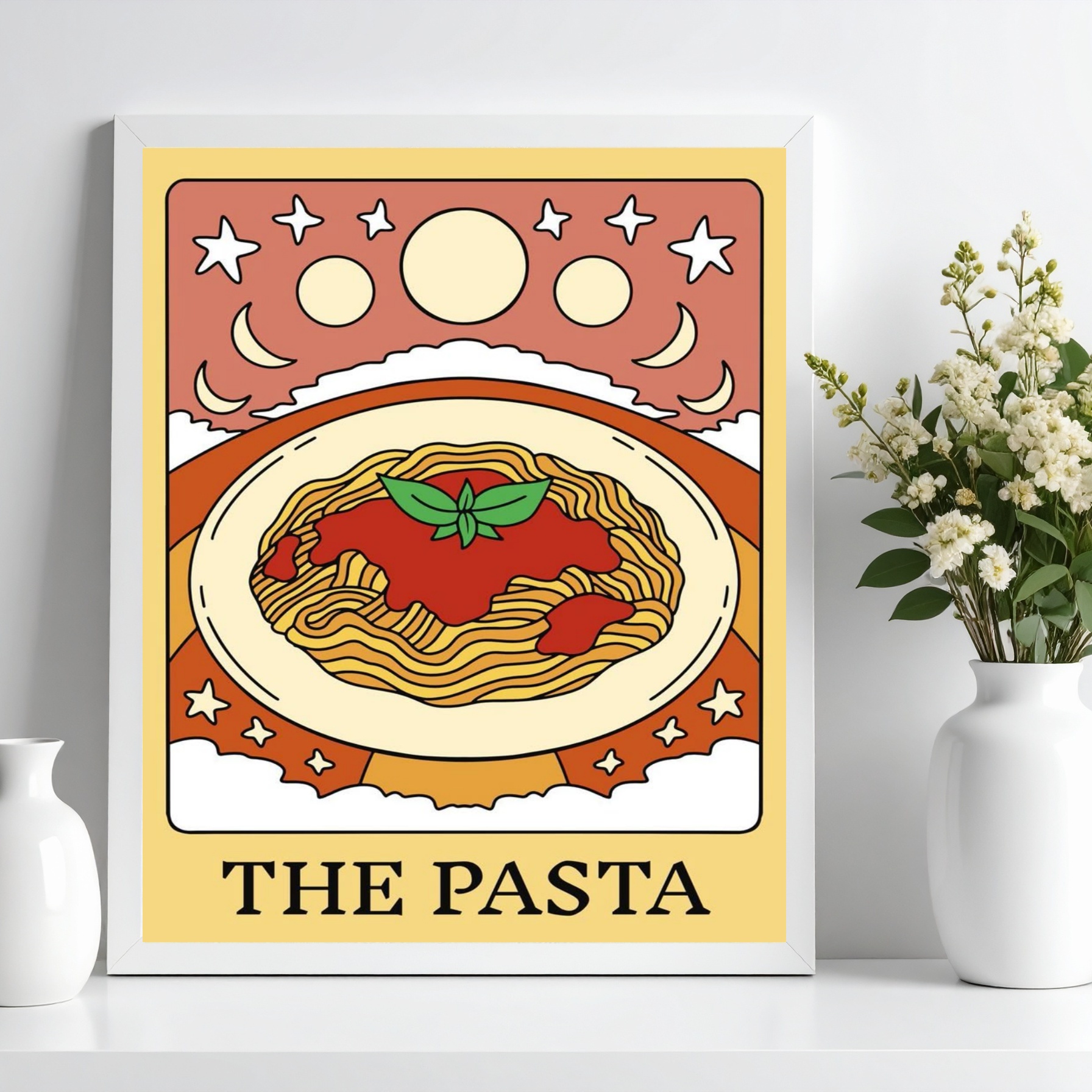 Quadro Decorativo Macarrão Pasta- Carta Tarot b