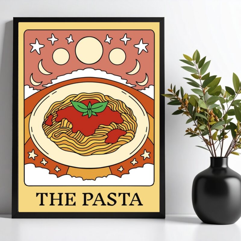 Quadro Decorativo Macarrão Pasta- Carta Tarot