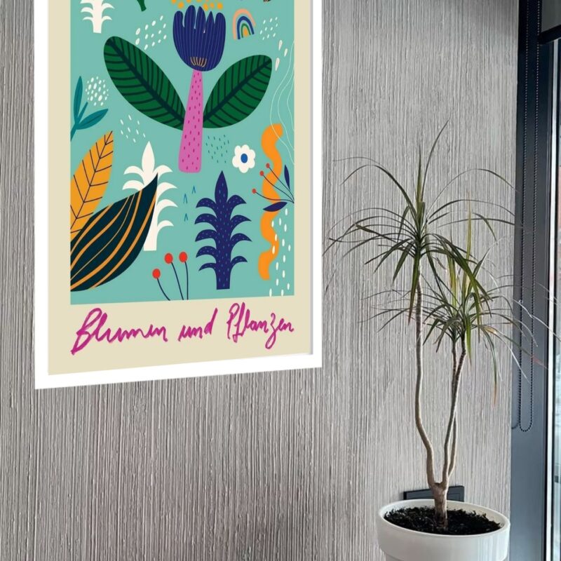 Quadro Decorativo Mainau Flower Market - 70x50 cm