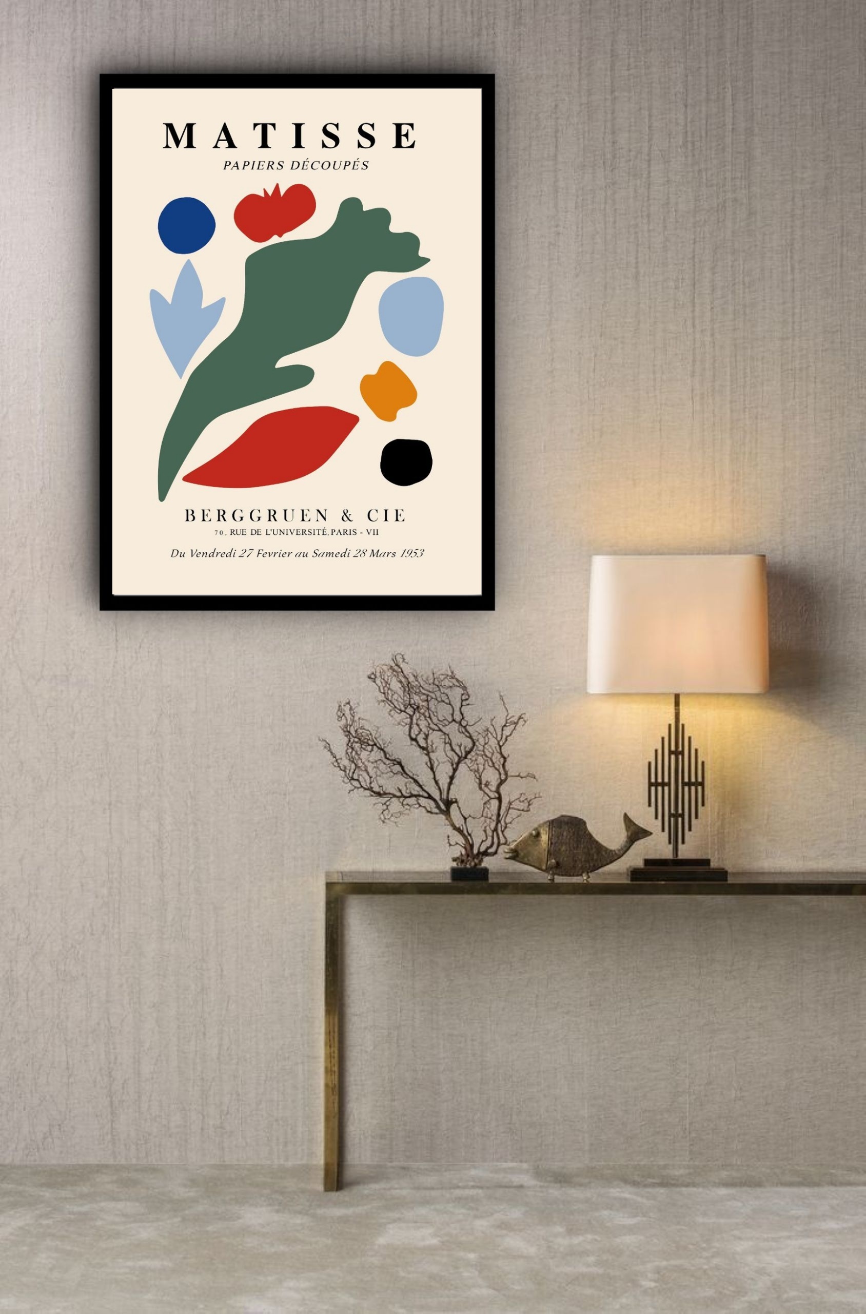 Quadro Decorativo Matisse Abstrato Cores - 70x50 cm