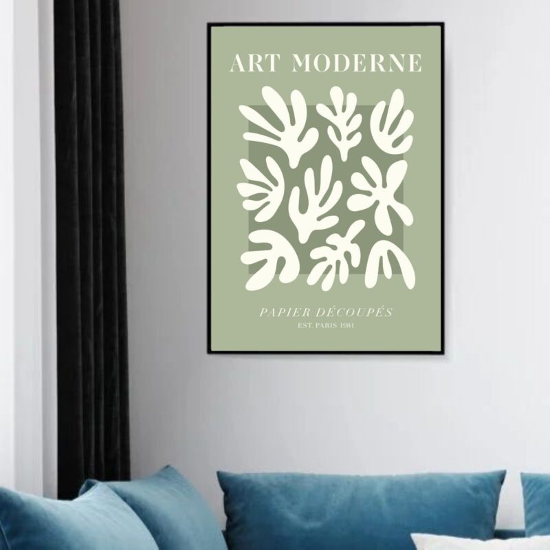 Quadro Decorativo Matisse Art Moderne Verde - 70x50 cm