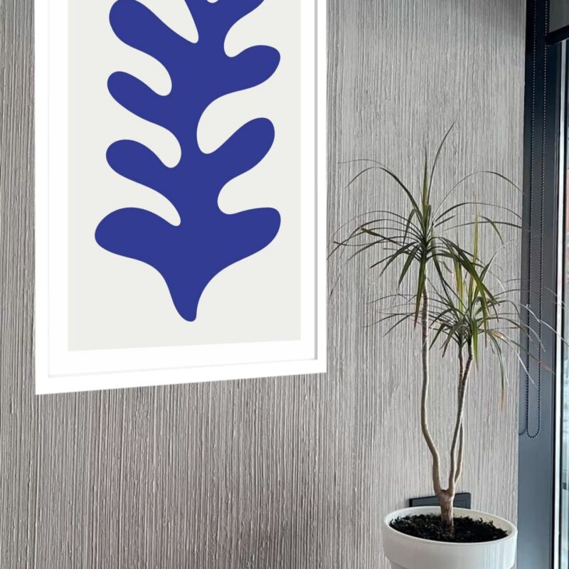 Quadro Decorativo Matisse Azul Coral - 70x50 cm