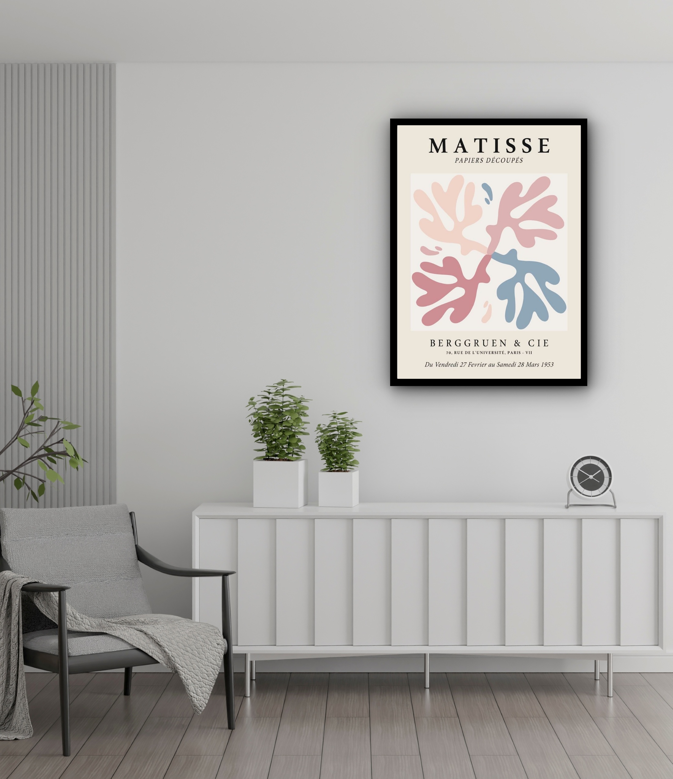 Quadro Decorativo Matisse Berggruen Coral - 70x50 cm