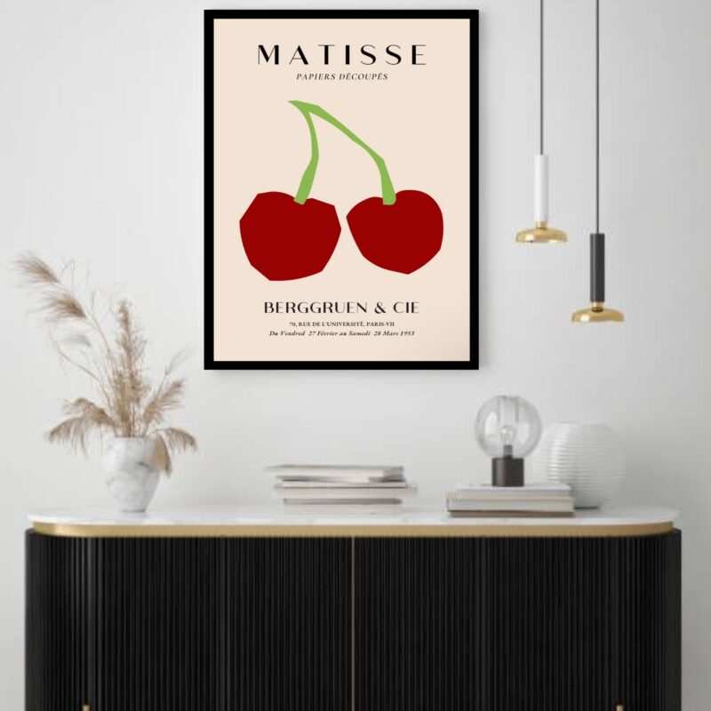 Quadro Decorativo Matisse Cerejas - 70x50 cm
