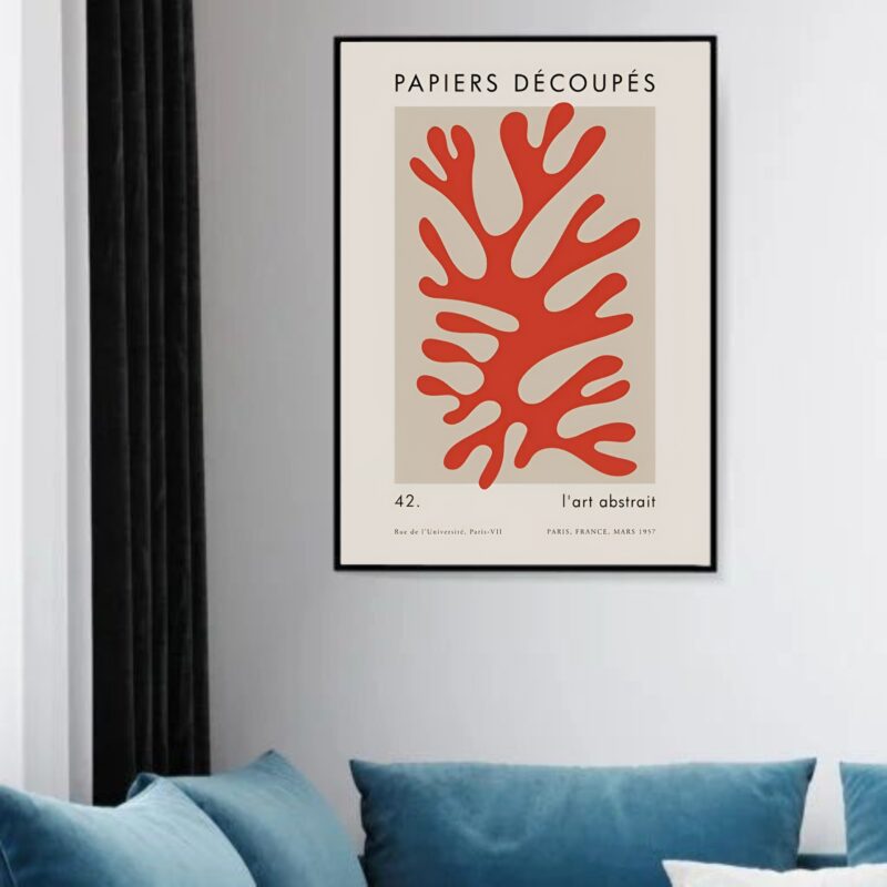 Quadro Decorativo Matisse Coral - 70x50 cm