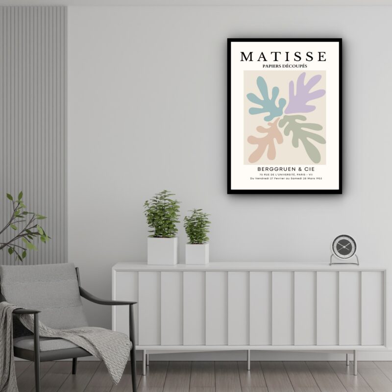 Quadro Decorativo Matisse Coral Cores Claras - 70x50 cm