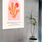 Quadro Decorativo Matisse Coral Laranja - 70x50 cm