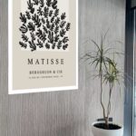 Quadro Decorativo Matisse Coral Preto e Bege - 70x50 cm