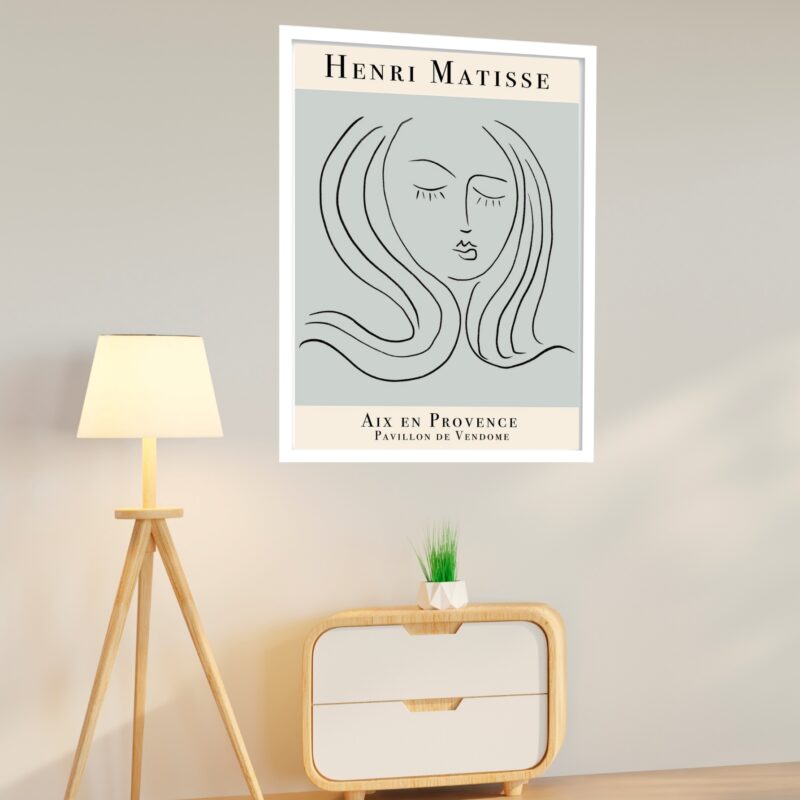 Quadro Decorativo Matisse Face Mulher - 70x50 cm