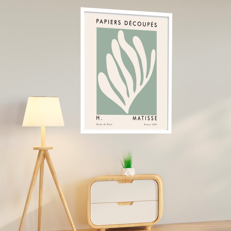 Quadro Decorativo Matisse Folha Verde - 70x50 cm
