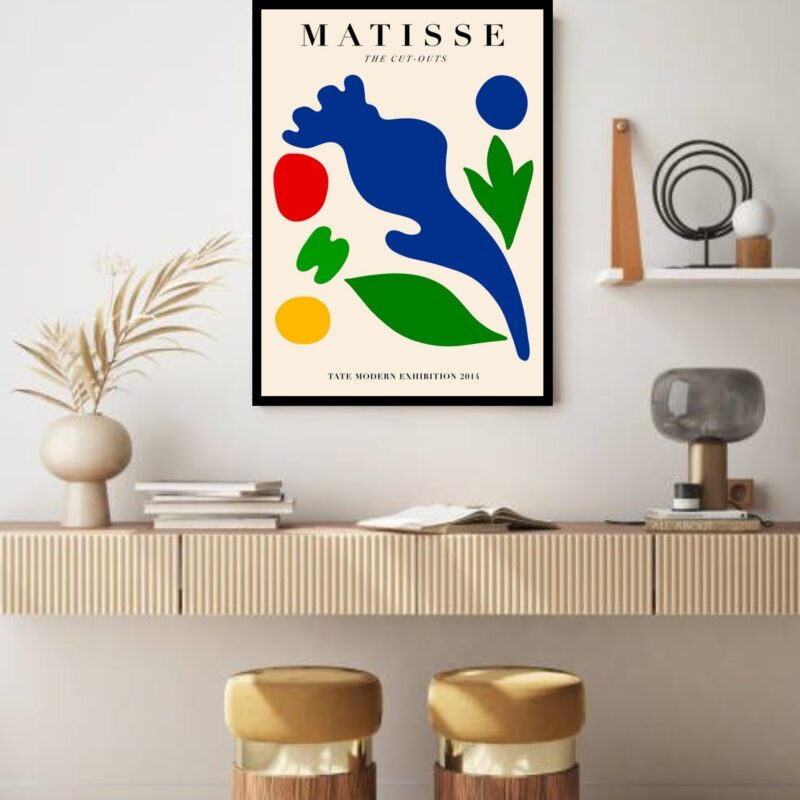 Quadro Decorativo Matisse Formas Bege - 70x50 cm