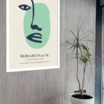 Quadro Decorativo Matisse Metade Face Mulher - 70x50 cm