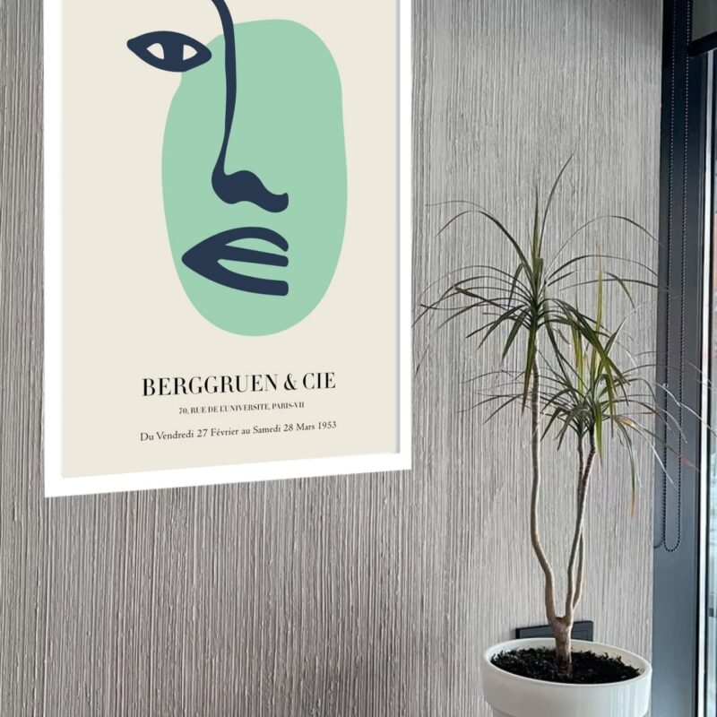 Quadro Decorativo Matisse Metade Face Mulher - 70x50 cm