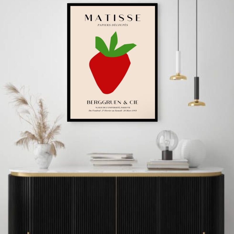Quadro Decorativo Matisse Morango - 70x50 cm