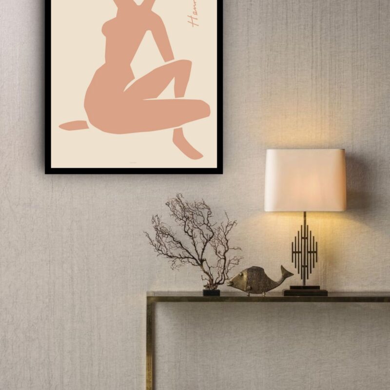 Quadro Decorativo Matisse Mulher Bege - 70x50 cm