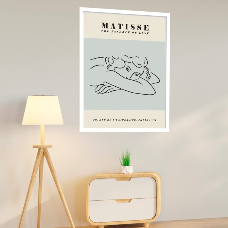 Quadro Decorativo Matisse Mulher Linhas - 70x50 cm