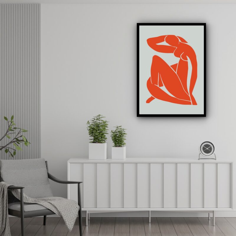 Quadro Decorativo Matisse Orange Nude - 70x50 cm