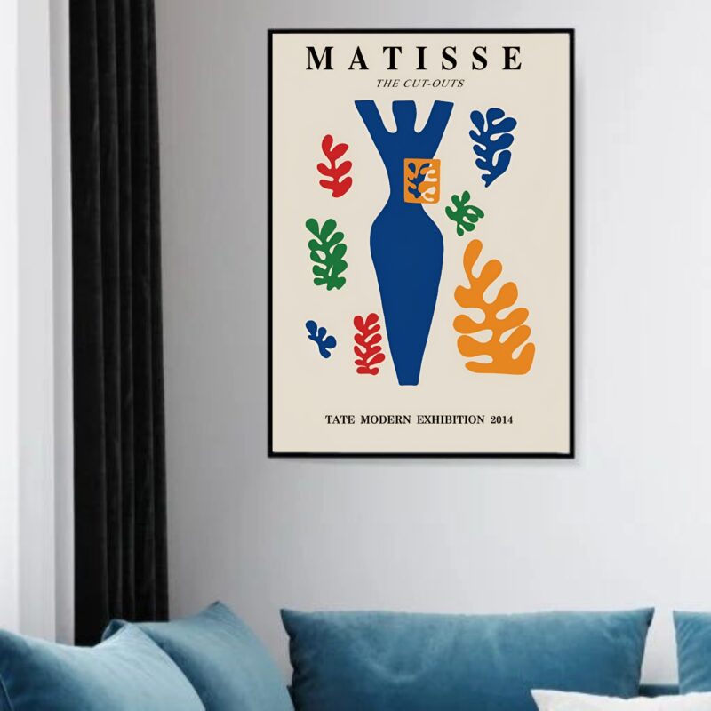 Quadro Decorativo Matisse Silhueta Corais 2014 - 70x50 cm