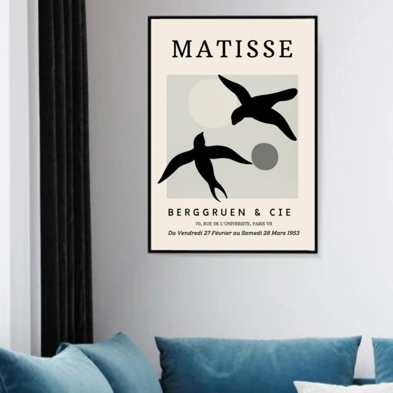 Quadro Decorativo Matisse Two Birds - 70x50 cm