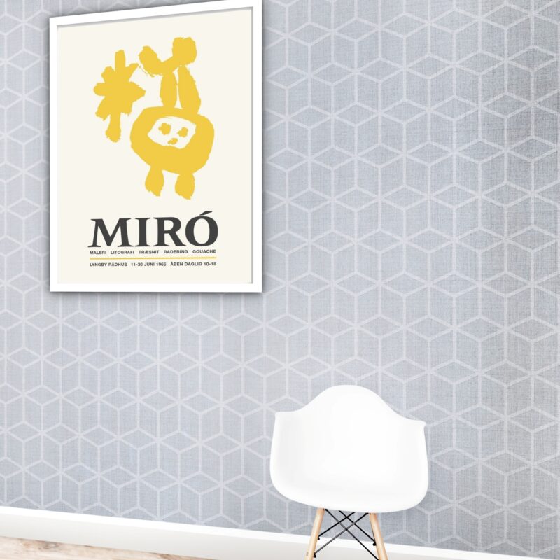 Quadro Decorativo Miró Maleri Litograph - 70x50 cm