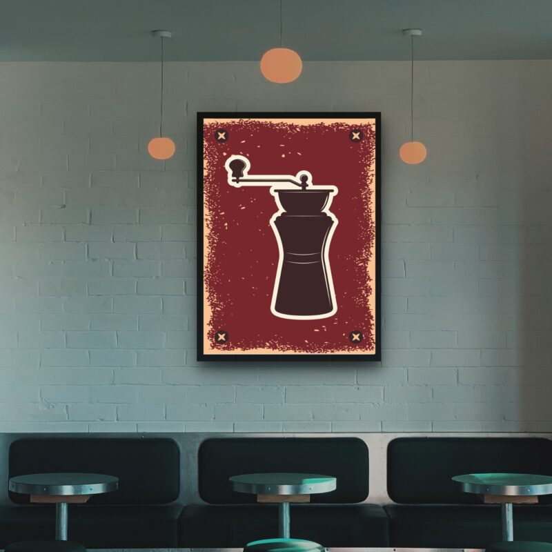 Quadro Decorativo Moedor Café - 70x50 cm