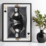 Quadro Decorativo Monalisa Carta De Baralho