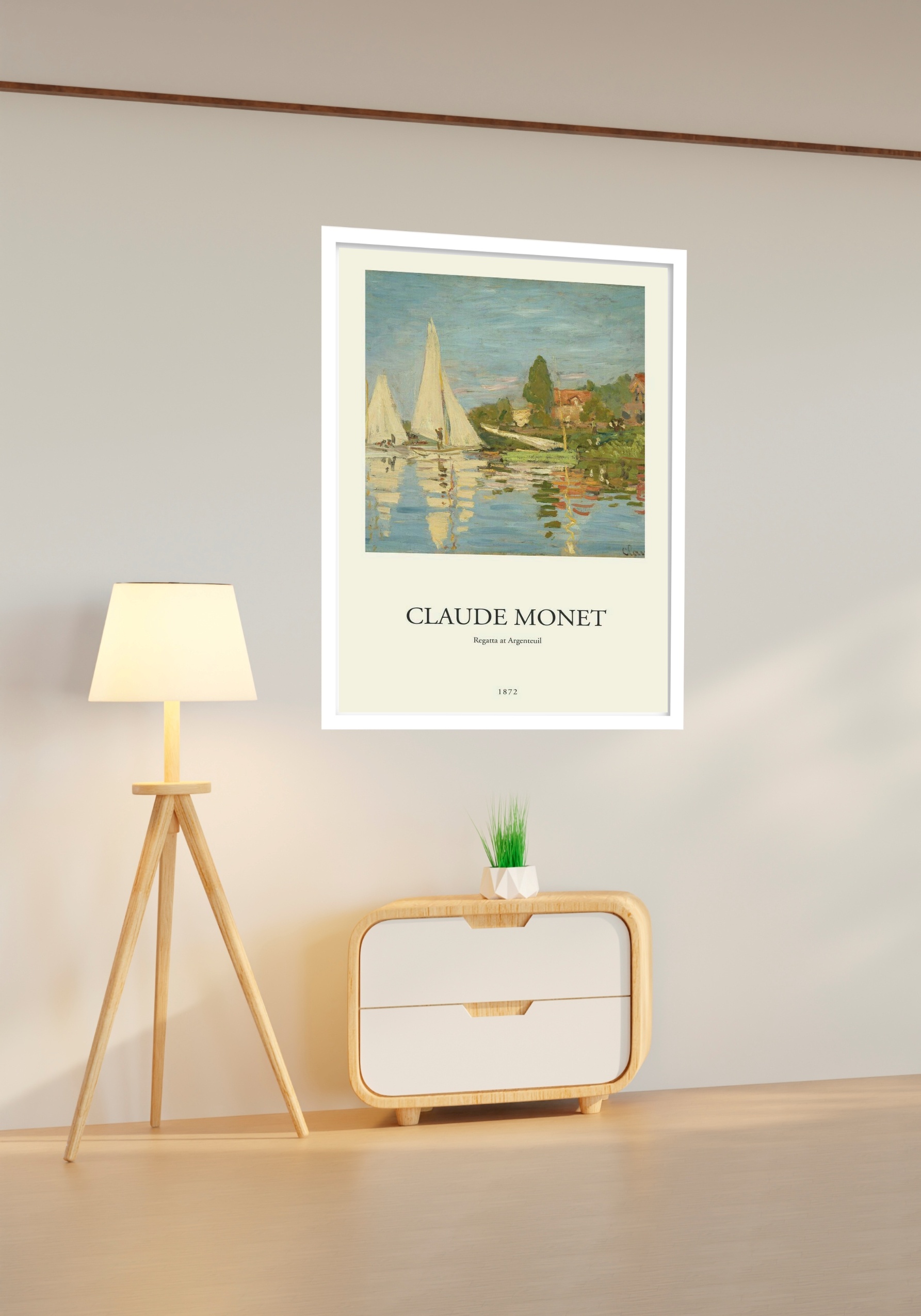 Quadro Decorativo Monet Regatta at Argenteuil - 70x50 cm