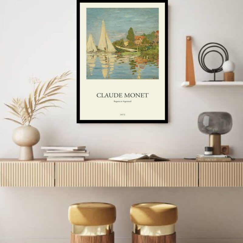 Quadro Decorativo Monet Regatta at Argenteuil - 70x50 cm