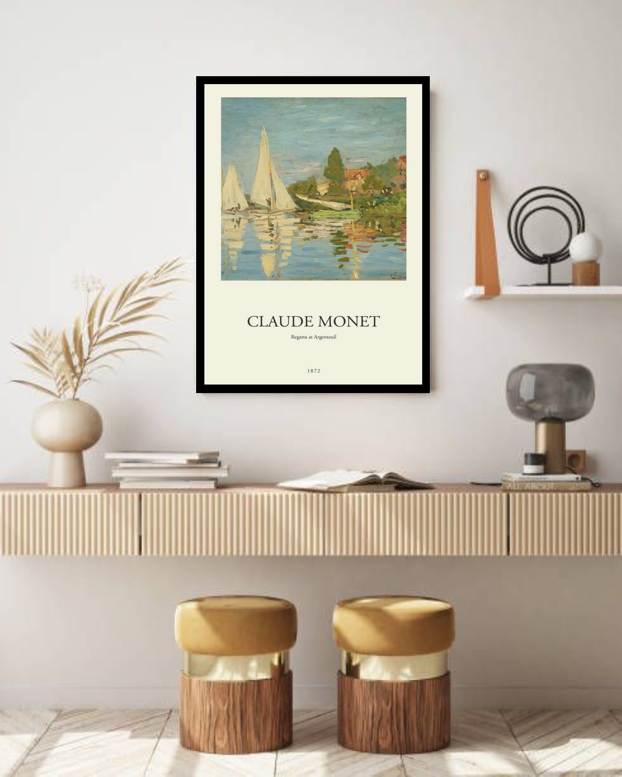 Quadro Decorativo Monet Regatta at Argenteuil - 70x50 cm