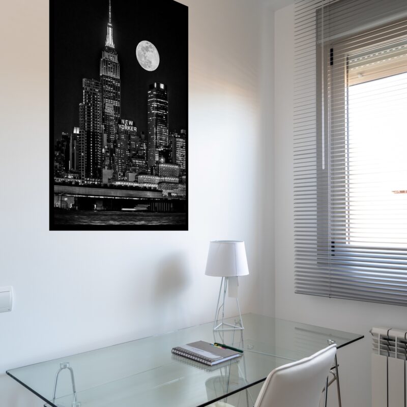 Quadro Decorativo New York Luzes Luar - 70x50 cm