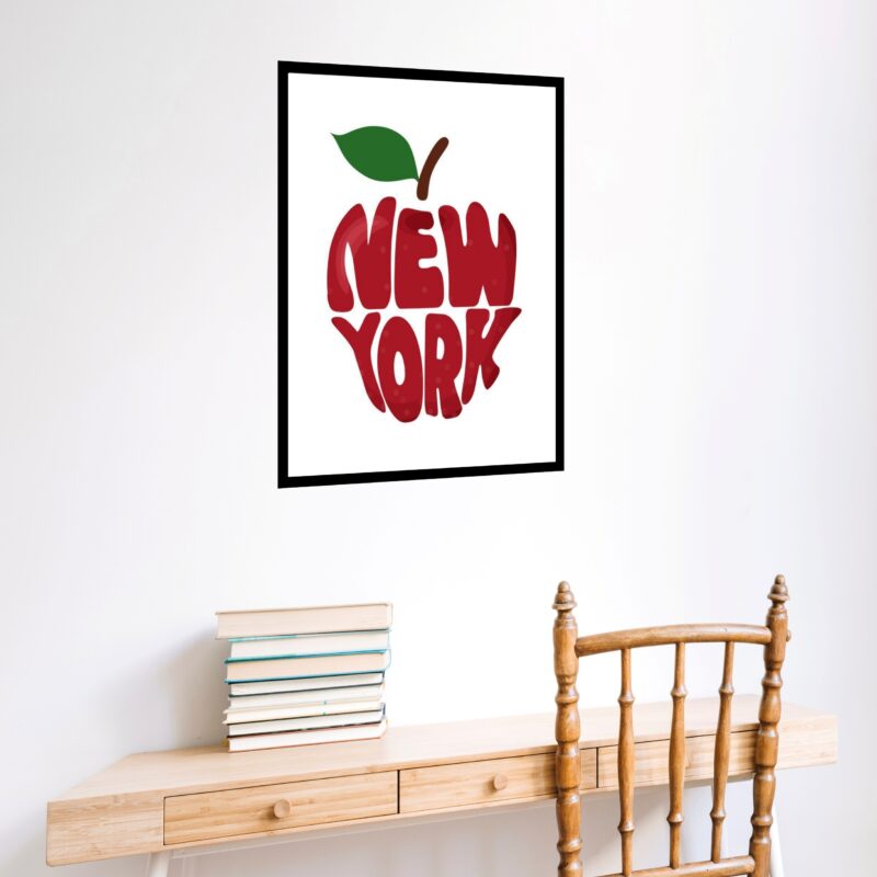 Quadro Decorativo New York Maçã - 70x50 cm