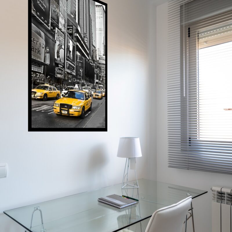 Quadro Decorativo New York Táxis - 70x50 cm