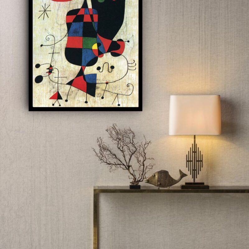 Quadro Decorativo Obra Miró Abstrato - 70x50 cm