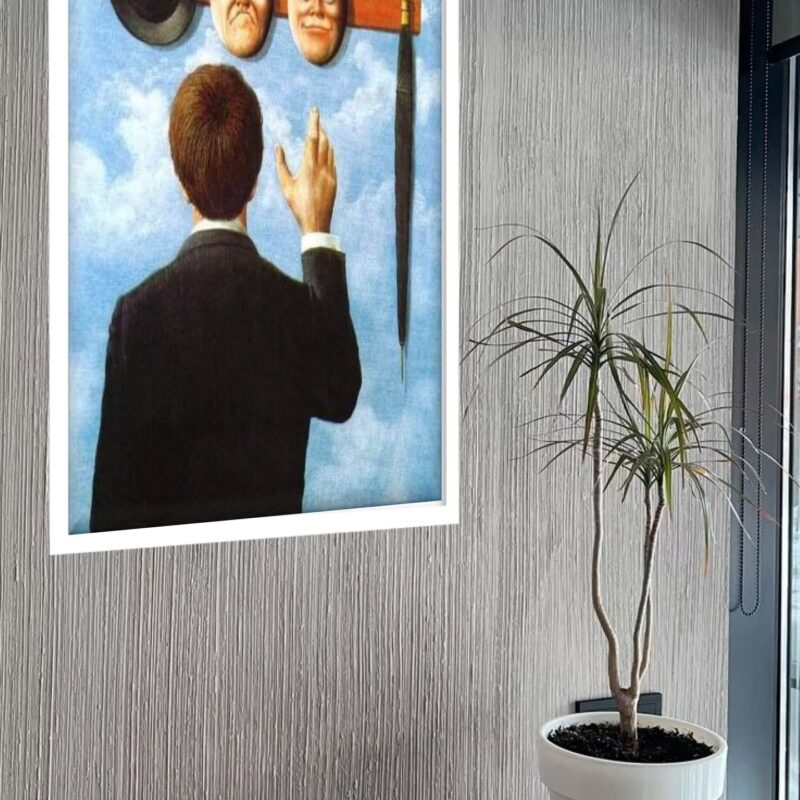 Quadro Decorativo Obra René Magritte Faces - 70x50 cm